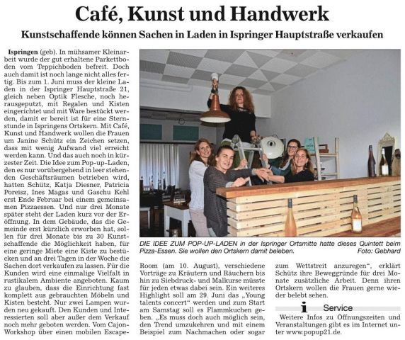 POPUP21 - Mit Herzblut gegen das Ortskernsterben POPUP21 - Mit Herzblut gegen das Ortskernsterben